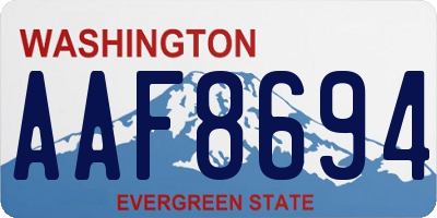 WA license plate AAF8694
