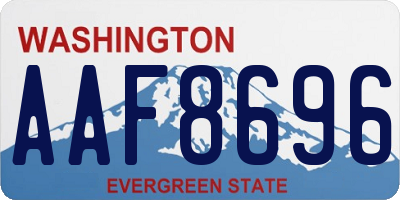 WA license plate AAF8696