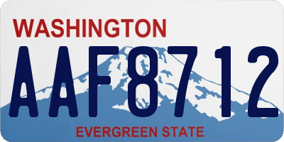 WA license plate AAF8712