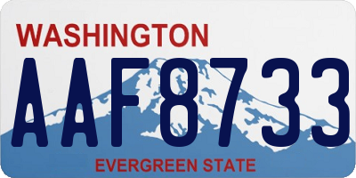WA license plate AAF8733