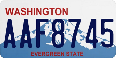 WA license plate AAF8745