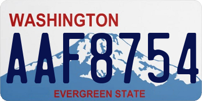 WA license plate AAF8754