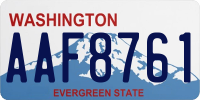 WA license plate AAF8761