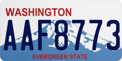 WA license plate AAF8773