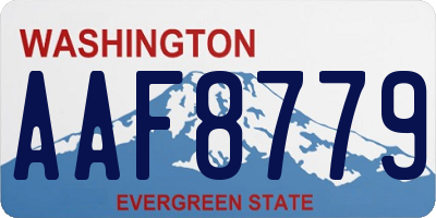 WA license plate AAF8779