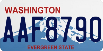 WA license plate AAF8790