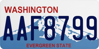 WA license plate AAF8799
