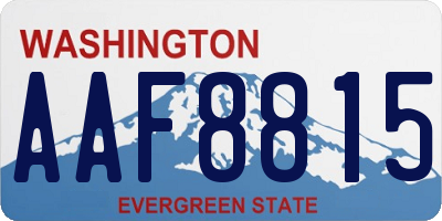 WA license plate AAF8815