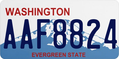 WA license plate AAF8824