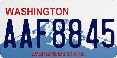 WA license plate AAF8845
