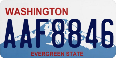 WA license plate AAF8846
