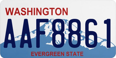 WA license plate AAF8861