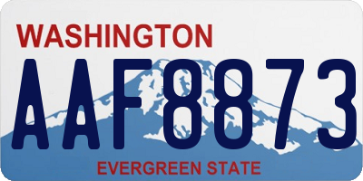 WA license plate AAF8873