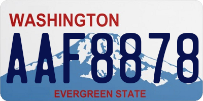 WA license plate AAF8878