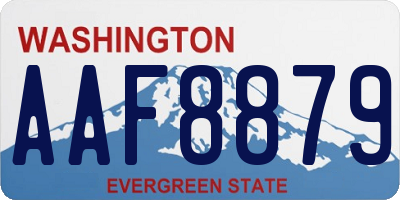 WA license plate AAF8879