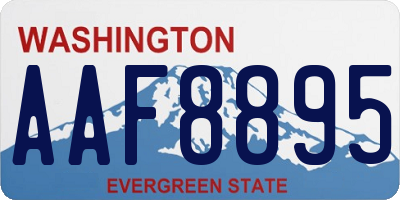 WA license plate AAF8895