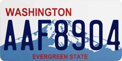 WA license plate AAF8904