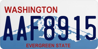 WA license plate AAF8915