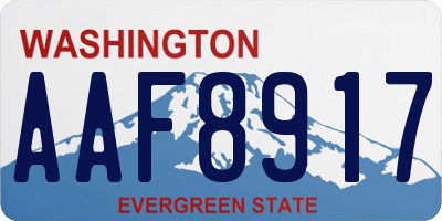 WA license plate AAF8917