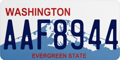 WA license plate AAF8944