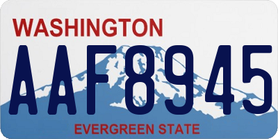 WA license plate AAF8945
