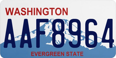 WA license plate AAF8964