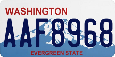 WA license plate AAF8968