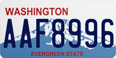 WA license plate AAF8996