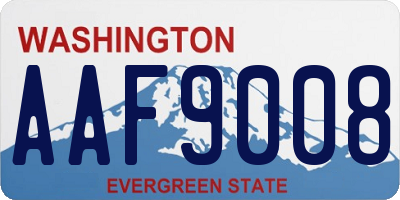 WA license plate AAF9008