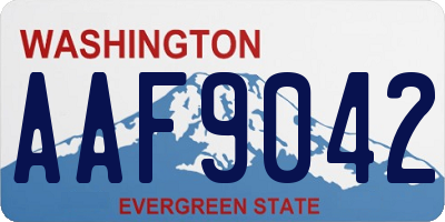 WA license plate AAF9042