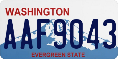 WA license plate AAF9043