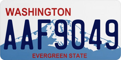 WA license plate AAF9049