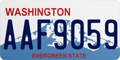 WA license plate AAF9059
