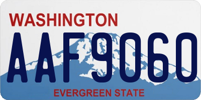 WA license plate AAF9060