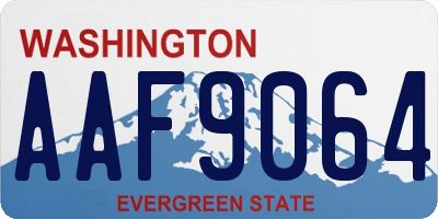 WA license plate AAF9064
