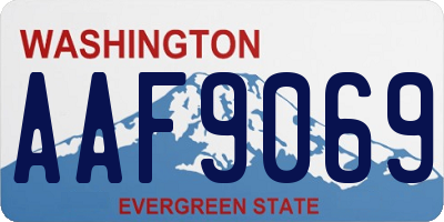 WA license plate AAF9069