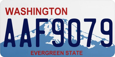 WA license plate AAF9079