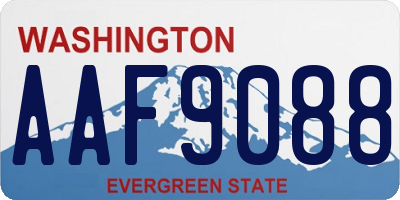 WA license plate AAF9088