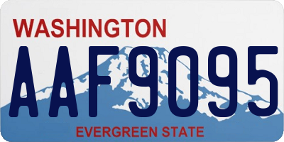 WA license plate AAF9095
