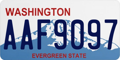 WA license plate AAF9097