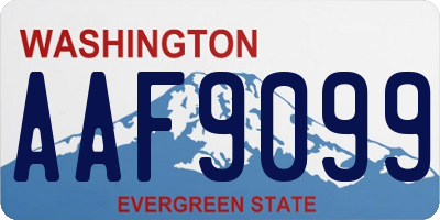 WA license plate AAF9099