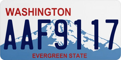 WA license plate AAF9117