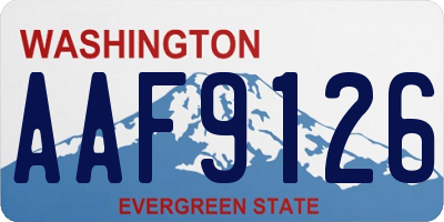 WA license plate AAF9126