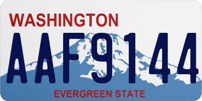 WA license plate AAF9144