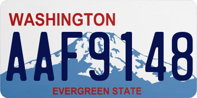 WA license plate AAF9148