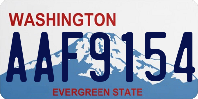 WA license plate AAF9154