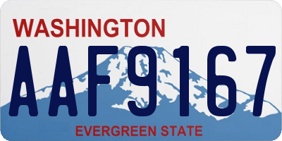 WA license plate AAF9167