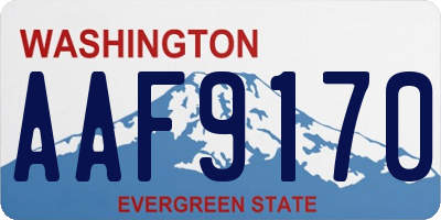 WA license plate AAF9170