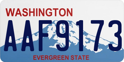 WA license plate AAF9173