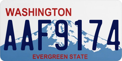 WA license plate AAF9174